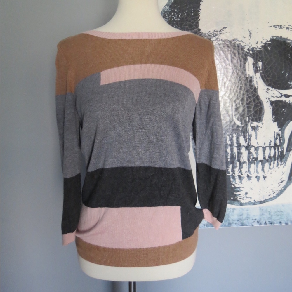 The Limited Color Block Sweater